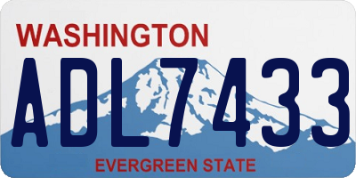 WA license plate ADL7433