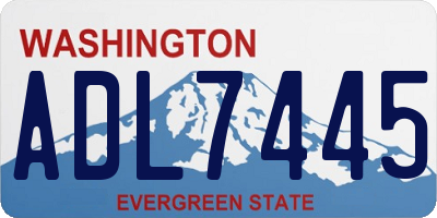 WA license plate ADL7445