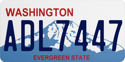WA license plate ADL7447