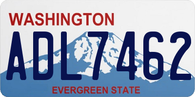 WA license plate ADL7462