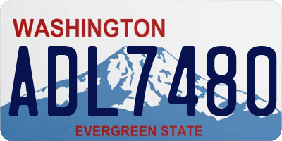 WA license plate ADL7480