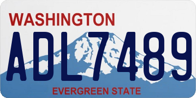WA license plate ADL7489
