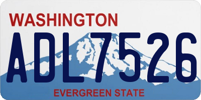 WA license plate ADL7526