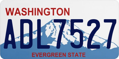 WA license plate ADL7527