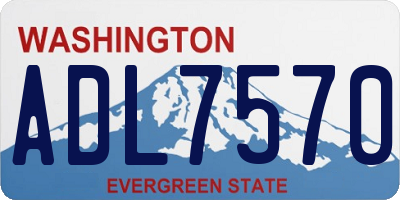 WA license plate ADL7570