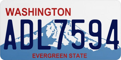 WA license plate ADL7594