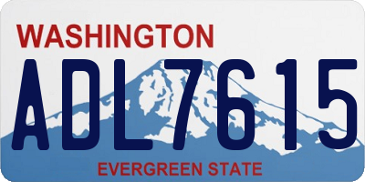 WA license plate ADL7615