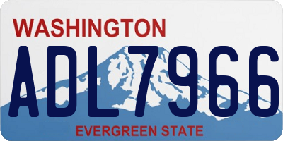 WA license plate ADL7966