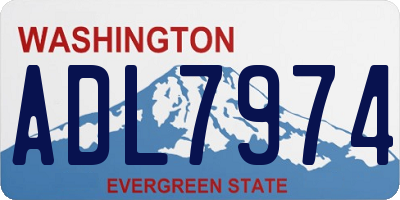 WA license plate ADL7974