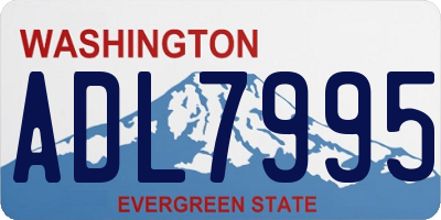 WA license plate ADL7995