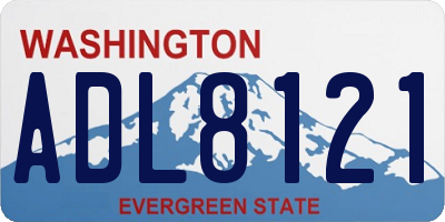 WA license plate ADL8121