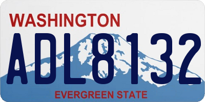 WA license plate ADL8132