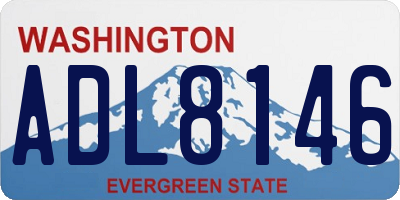 WA license plate ADL8146