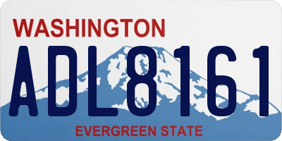 WA license plate ADL8161