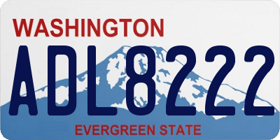 WA license plate ADL8222