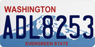 WA license plate ADL8253