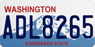 WA license plate ADL8265