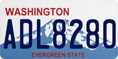 WA license plate ADL8280