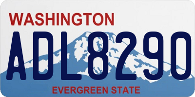WA license plate ADL8290
