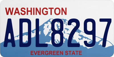 WA license plate ADL8297