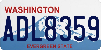 WA license plate ADL8359