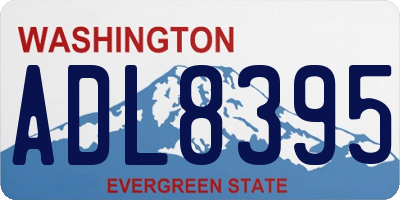 WA license plate ADL8395