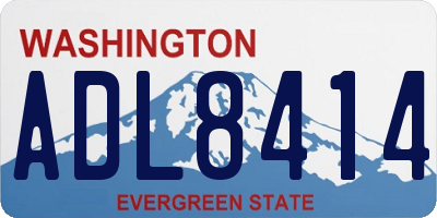 WA license plate ADL8414