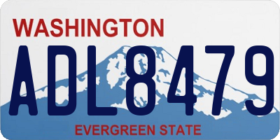 WA license plate ADL8479