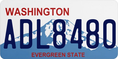 WA license plate ADL8480
