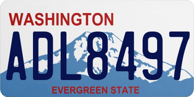 WA license plate ADL8497