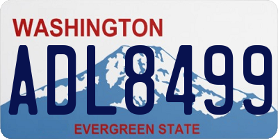 WA license plate ADL8499