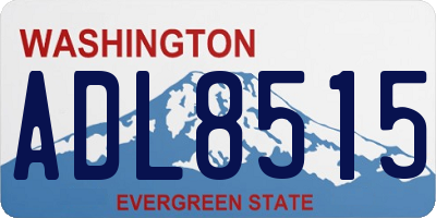 WA license plate ADL8515