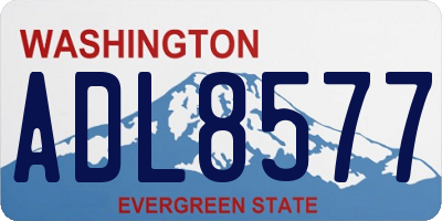 WA license plate ADL8577