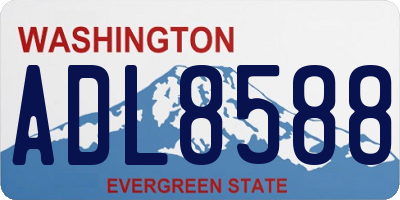 WA license plate ADL8588