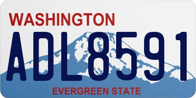 WA license plate ADL8591