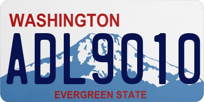 WA license plate ADL9010