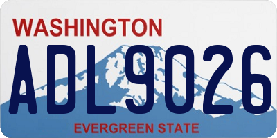 WA license plate ADL9026