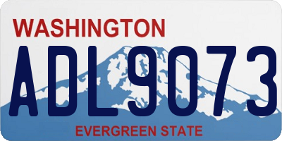 WA license plate ADL9073