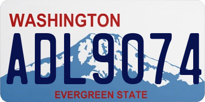 WA license plate ADL9074