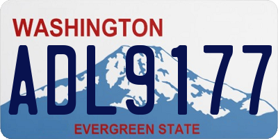 WA license plate ADL9177
