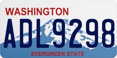 WA license plate ADL9298