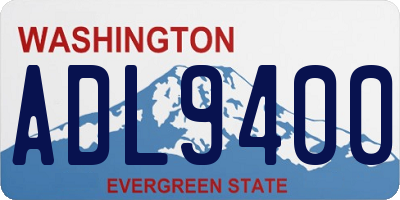 WA license plate ADL9400