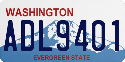 WA license plate ADL9401