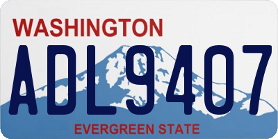 WA license plate ADL9407
