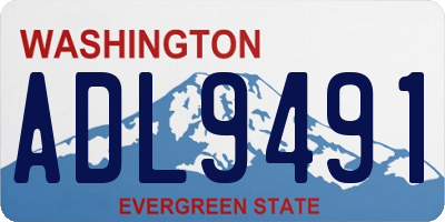 WA license plate ADL9491