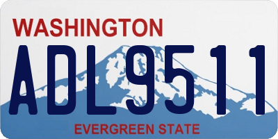 WA license plate ADL9511
