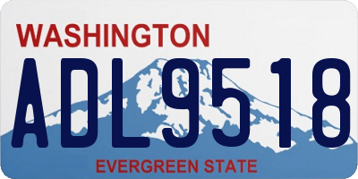 WA license plate ADL9518