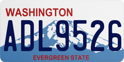 WA license plate ADL9526