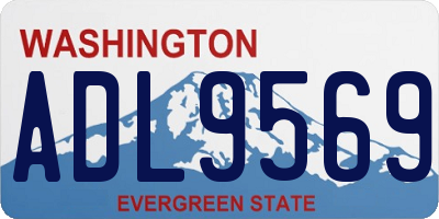 WA license plate ADL9569