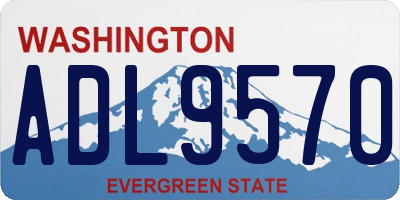 WA license plate ADL9570